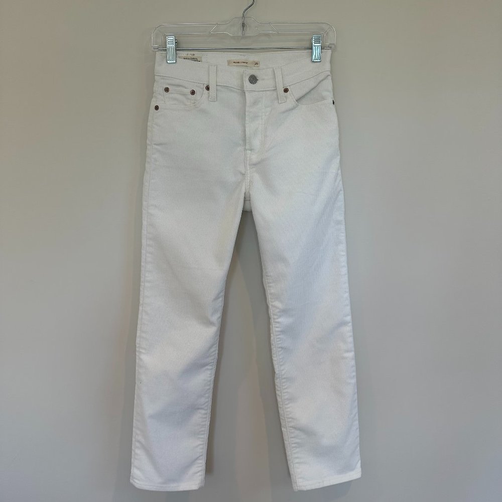 LEVIS WEDGIE STRAIGHT CORD PANTS IVORY/WHITE
